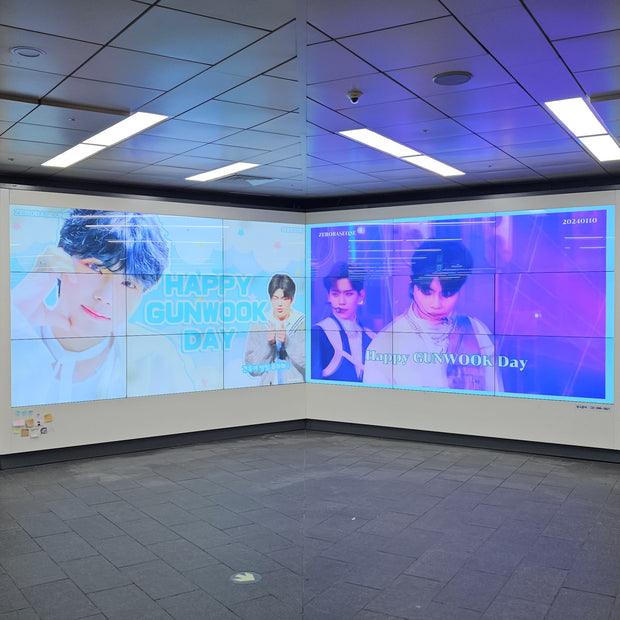 【ZEROBASEONE パク・ゴヌク】弘大入口駅デジタルサイネージ 推し広告事例（2024/01）